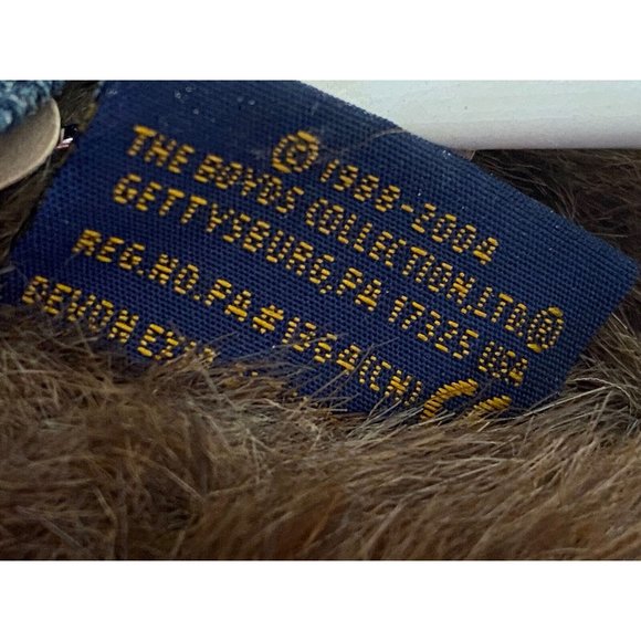 BOYDS BEAR Keep on Riding 8" Biker w Red Bandana‎ Jean Vest Embroidered Vintage - Picture 15 of 16